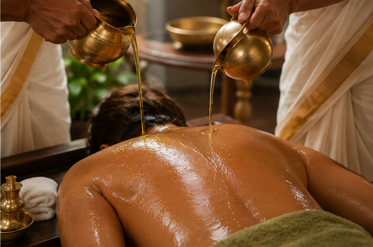 Pizhichil Herbal Oil Bath Ayurvedic Treatment